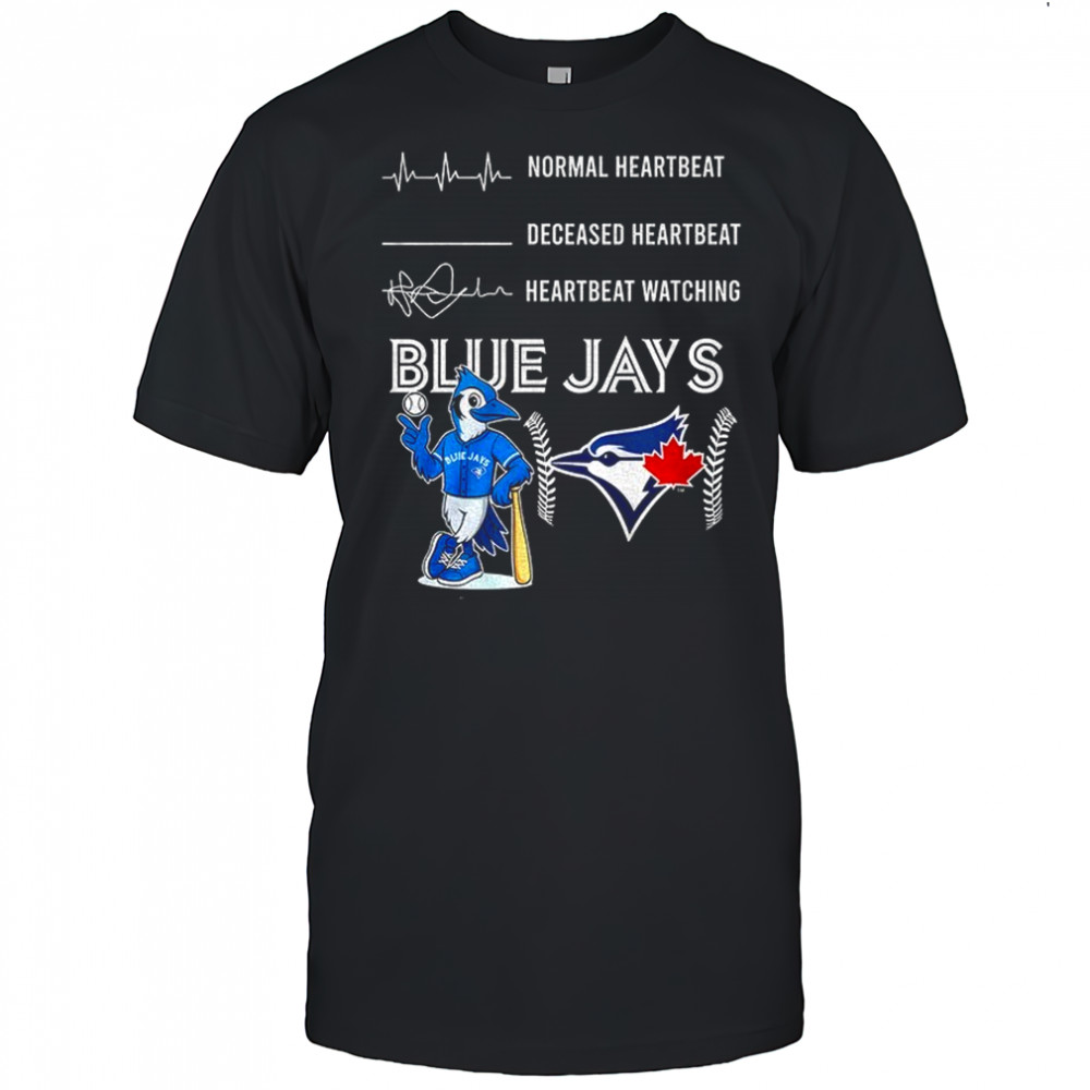 Normal heartbeat deceased heartbeat heartbeat watching Blue Jays sports shirt