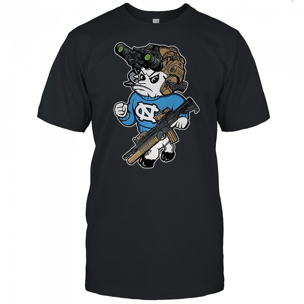 North Carolina Tar Heels mascot tactical soldier shirt