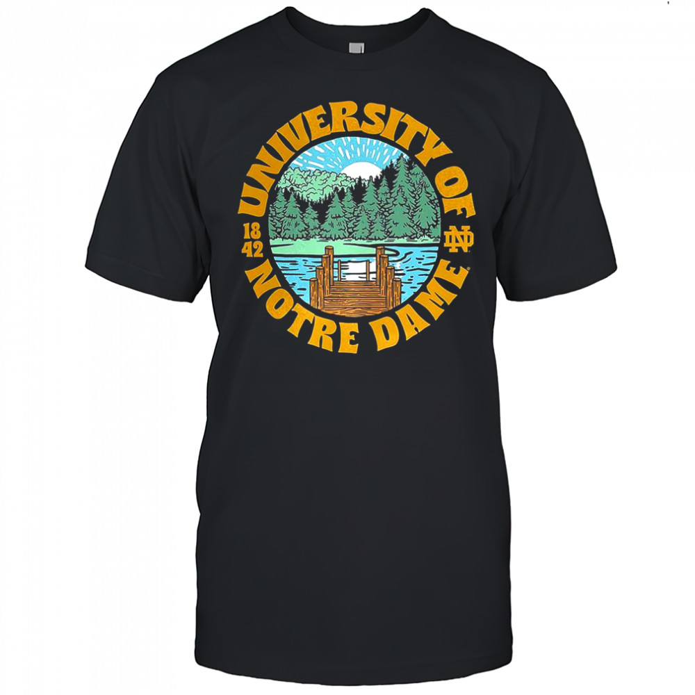 Notre Dame Fighting Irish football the university of Notre Dame est 1842 landscape logo shirt