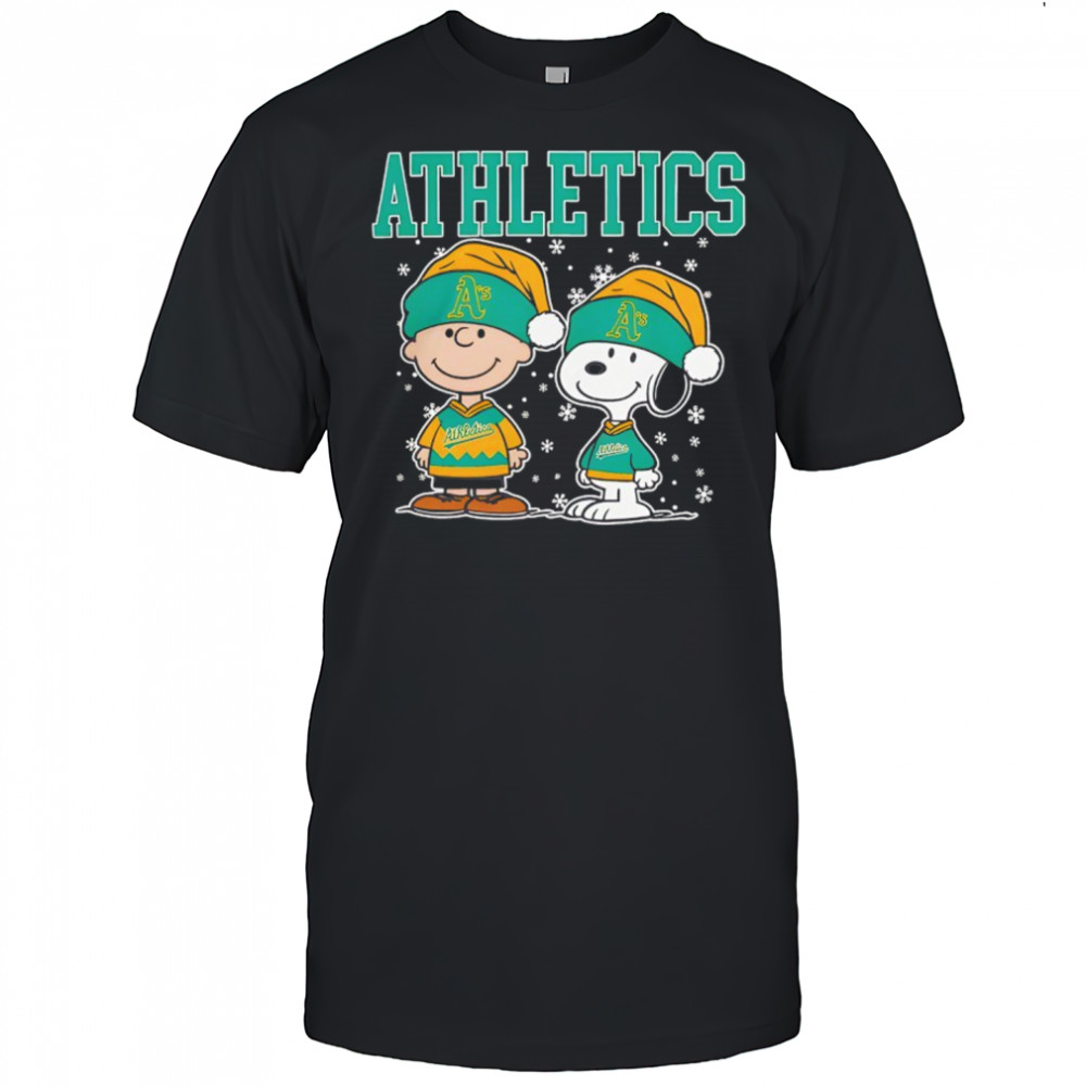 Oakland Athletics Snoopy Charlie Brown Christmas Baseball shirt