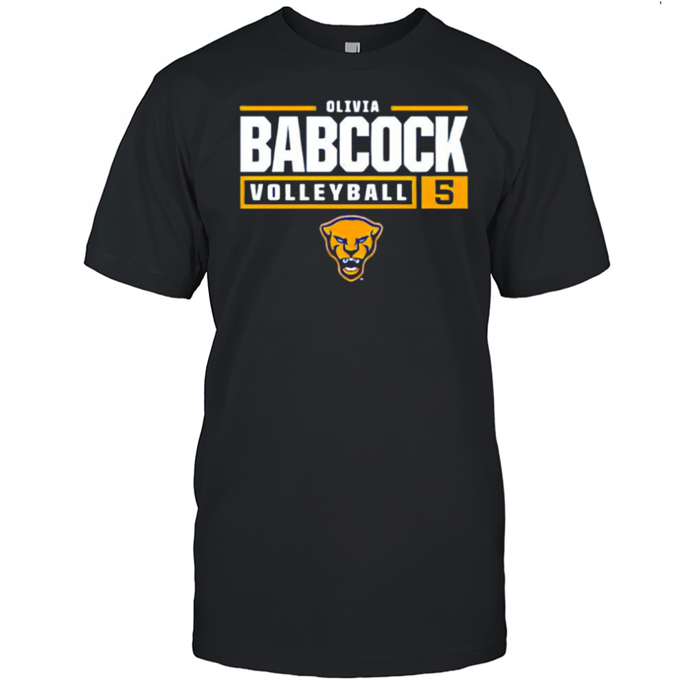 Olivia Babcock volleyball player Pitt Panthers logo shirt