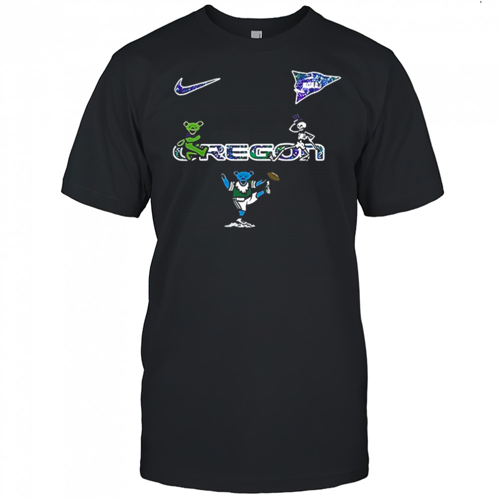Oregon Ducks Grateful Dead 60th anniversary bear mascots shirt