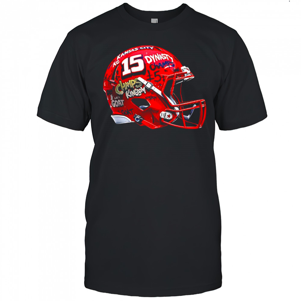 Patrick Mahomes Kansas City Chiefs football 15 Graffiti Helmet shirt