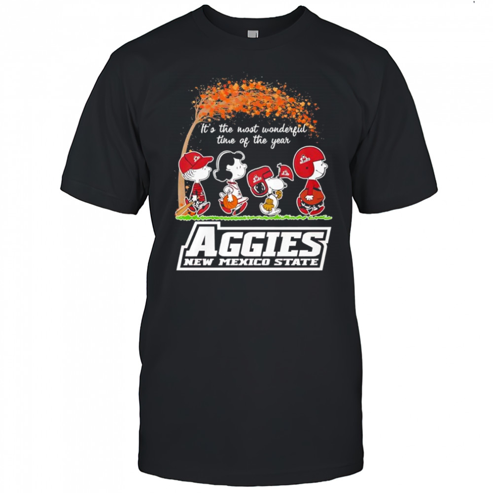 Peanuts characters vs New Mexico State Aggies it’s the most wonderful time of the year shirt