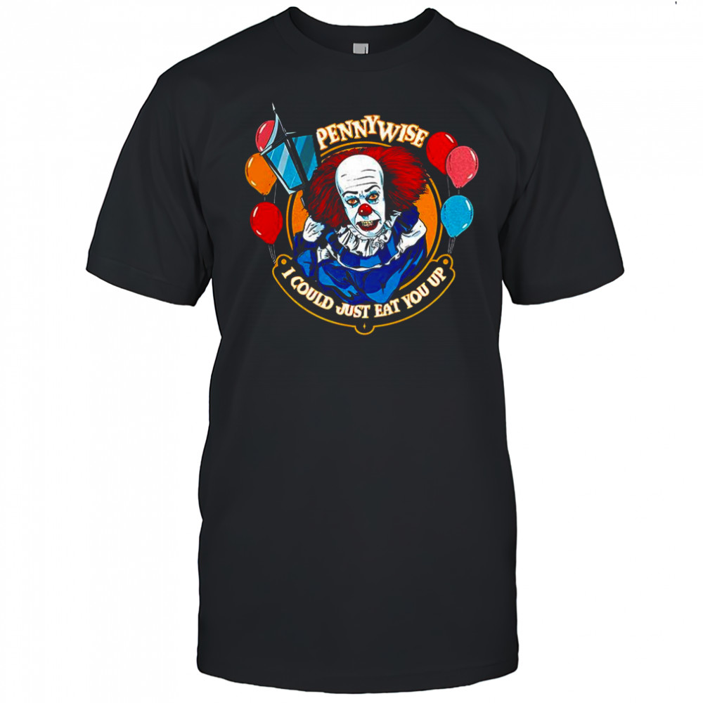 Pennywise clown IT character I could just eat for up balloon Halloween shirt