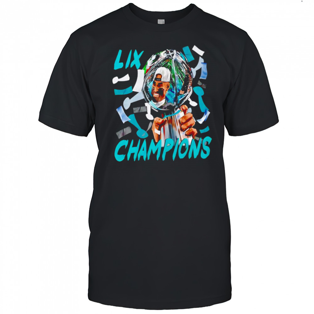 Philadelphia Eagles Cup Lix Confetti Reflection Jalen Hunt T-shirt