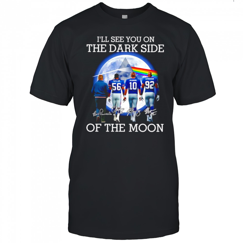 Pink Floyd x New York Giants I’ll see you on the dark side of the moon signatures shirt