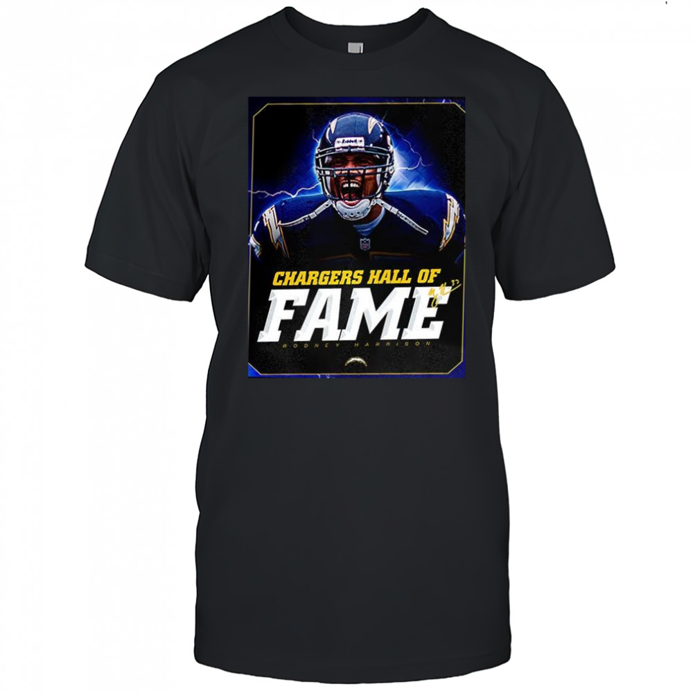Rooney Harrison San Diego Chargers football Chargers Hall of Fame signature shirt