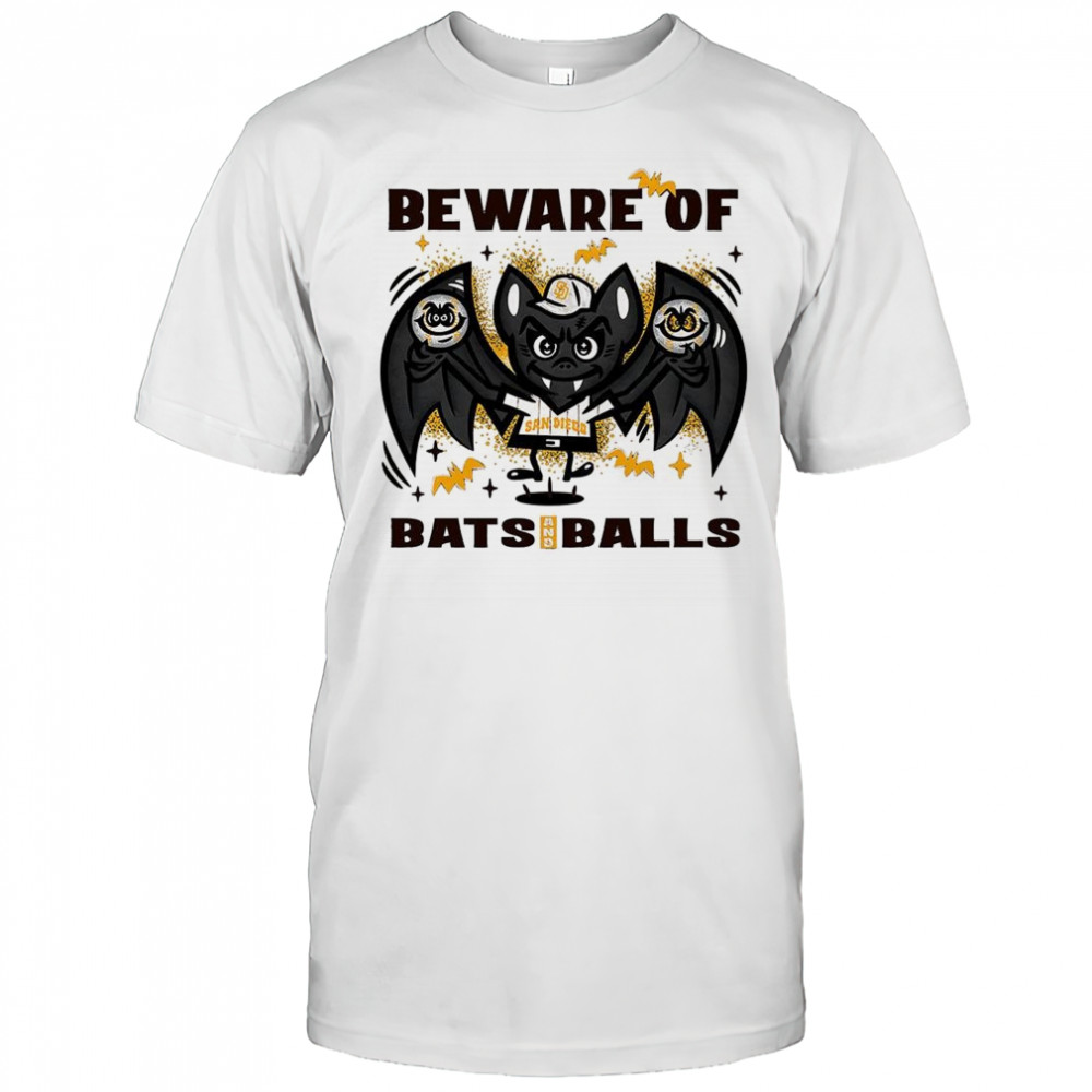 San Diego Padres baseball Beware of bats and balls Halloween shirt