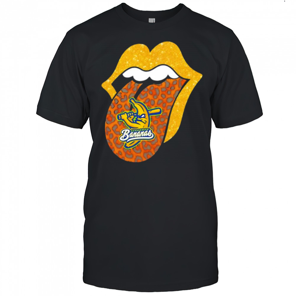 Savannah Bananas baseball team lips logo shirt