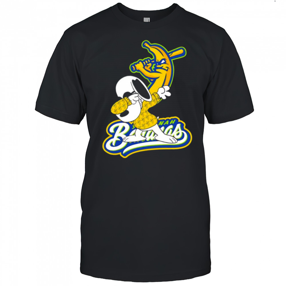 Savannah Bananas baseball team with Snoopy hiphop shirt