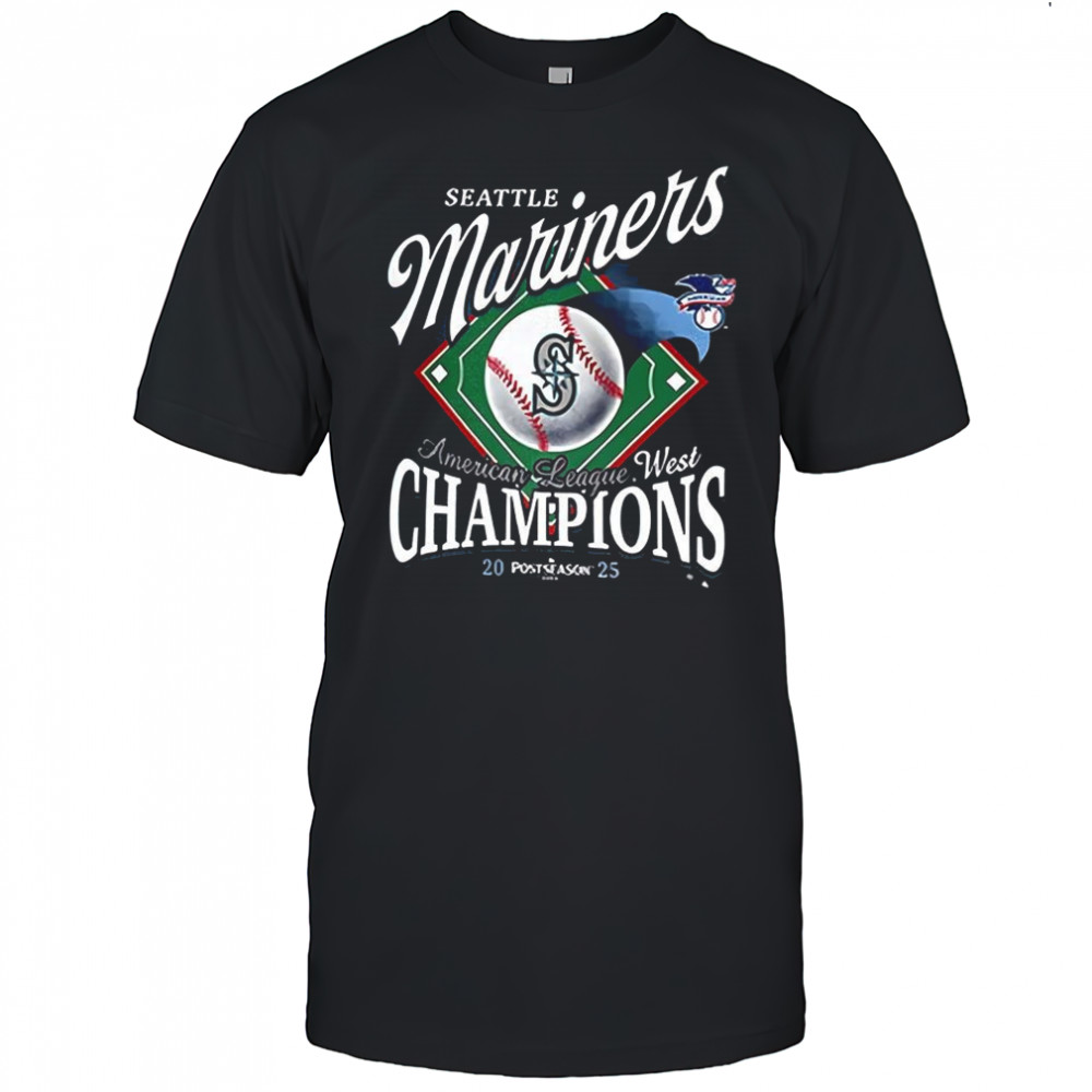 Seattle Mariners 2025 Amnerican League West Division Champions shirt