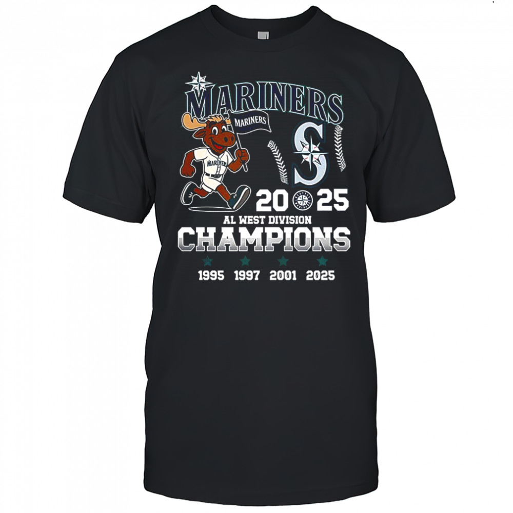 Seattle Mariners AL West Division Champions 2025 mascot shirt
