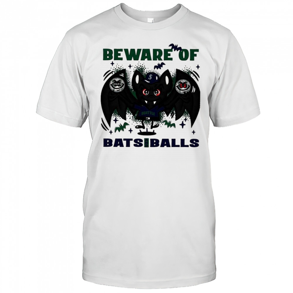 Seattle Mariners baseball Beware of bats and balls Halloween shirt