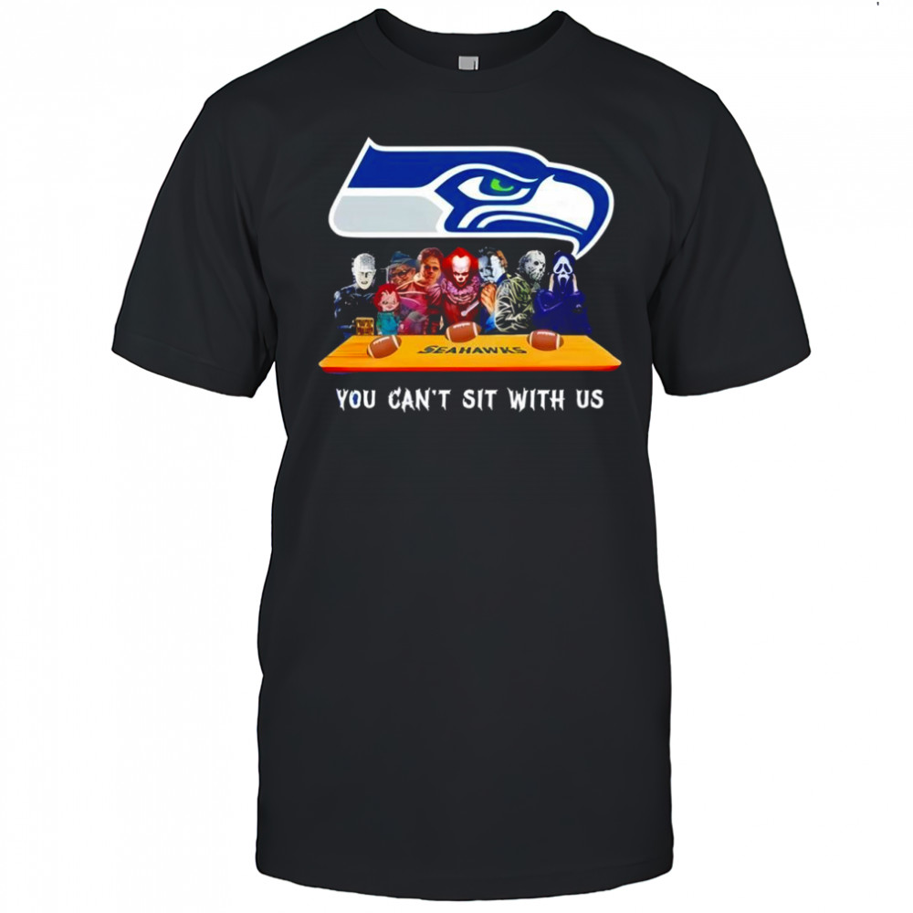 Seattle Seahawks Horror Movies Halloween you can’t sit with us shirt