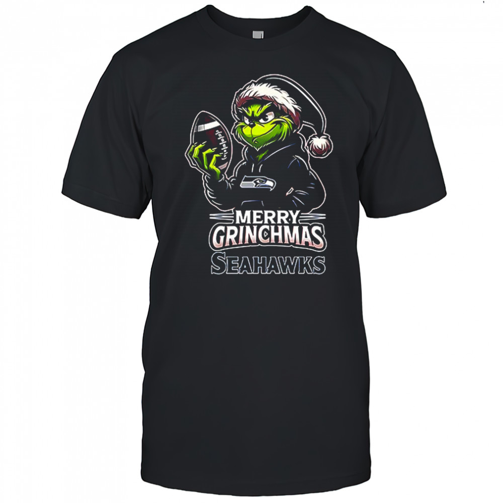 Seattle Seahawks Merry Grinchmas they hate us because they ain’t us shirt