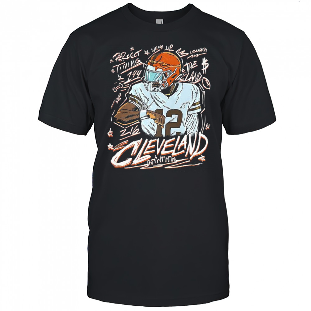 Shedeur Sanders Cleveland Browns football perfect timing wrist up legendary graphic shirt
