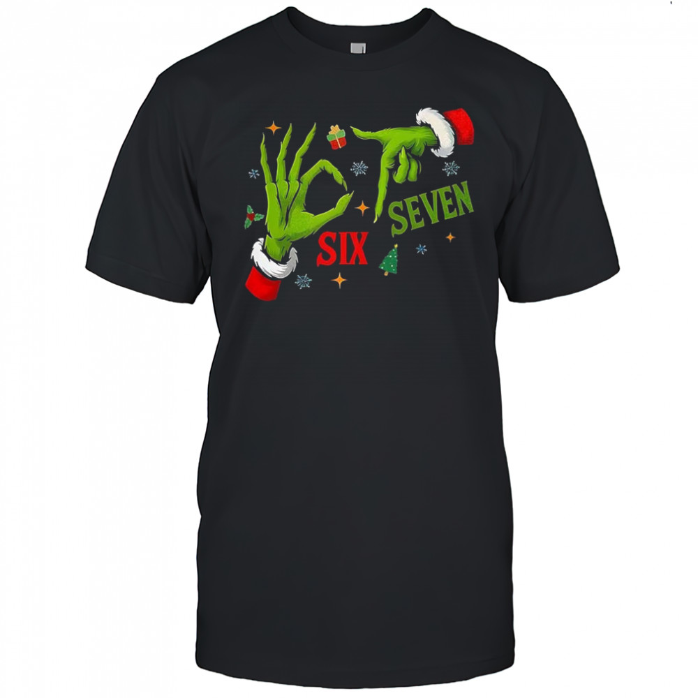 Six seven hand Xmas Christmas shirt