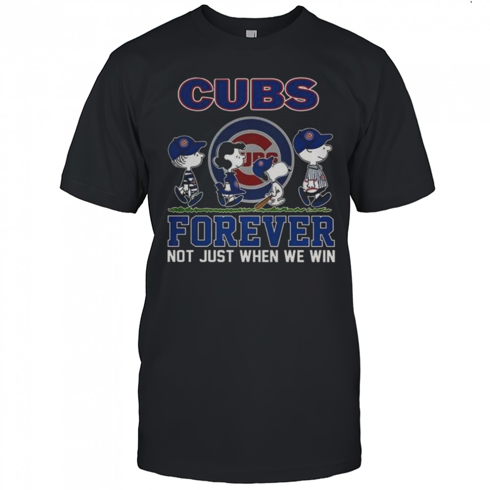 Snoopy And Friends X Chicago Cubs Forever Not Just When We Win Baseball Lovers T-Shirt