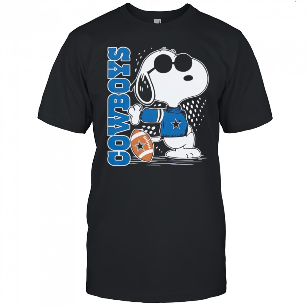 Snoopy with Dallas Cowboys baseball logo shirt