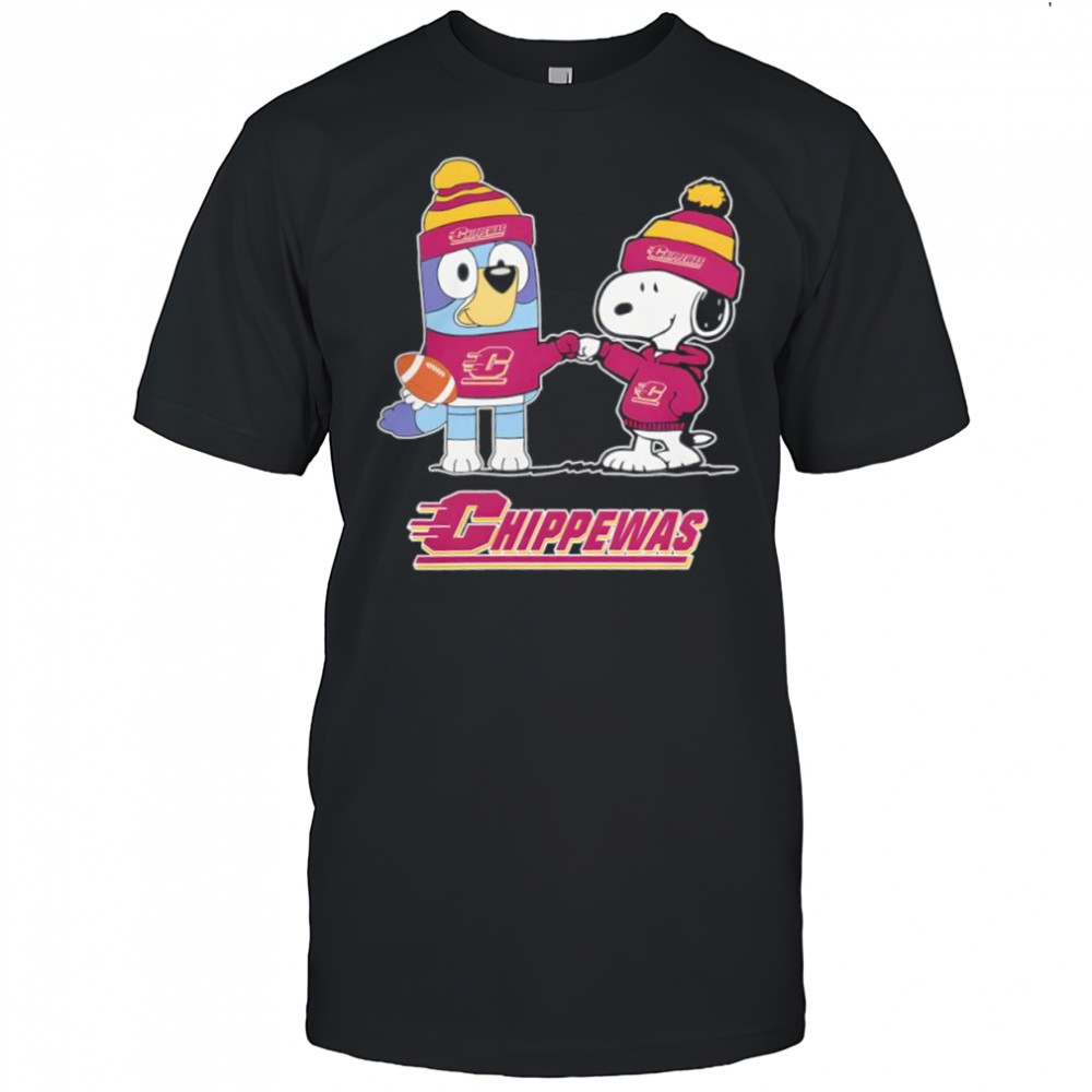 Snoopy x Bluey Central Michigan Chippewas Football shirt