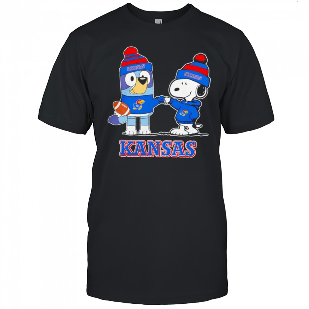 Snoopy x Bluey Kansas Jayhawks Football shirt