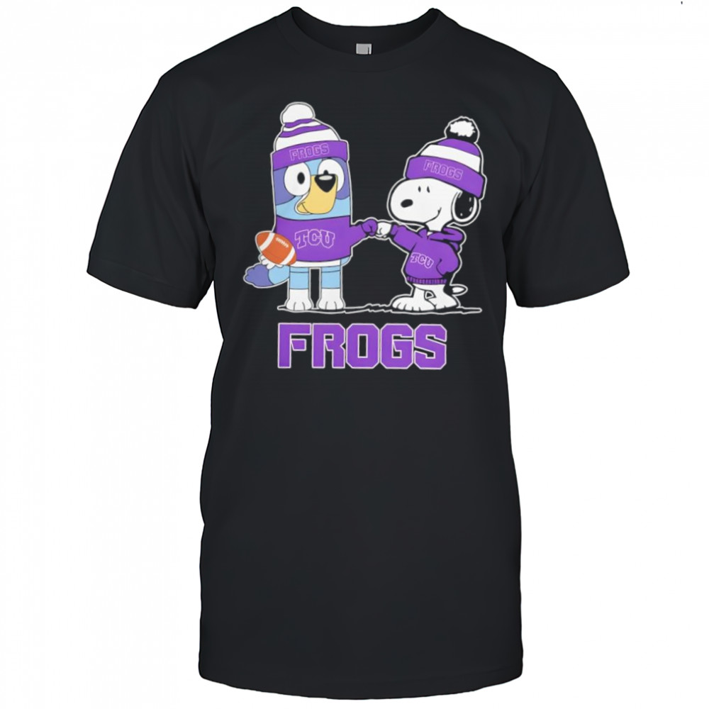 Snoopy x Bluey TCU Horned Frogs Football shirt