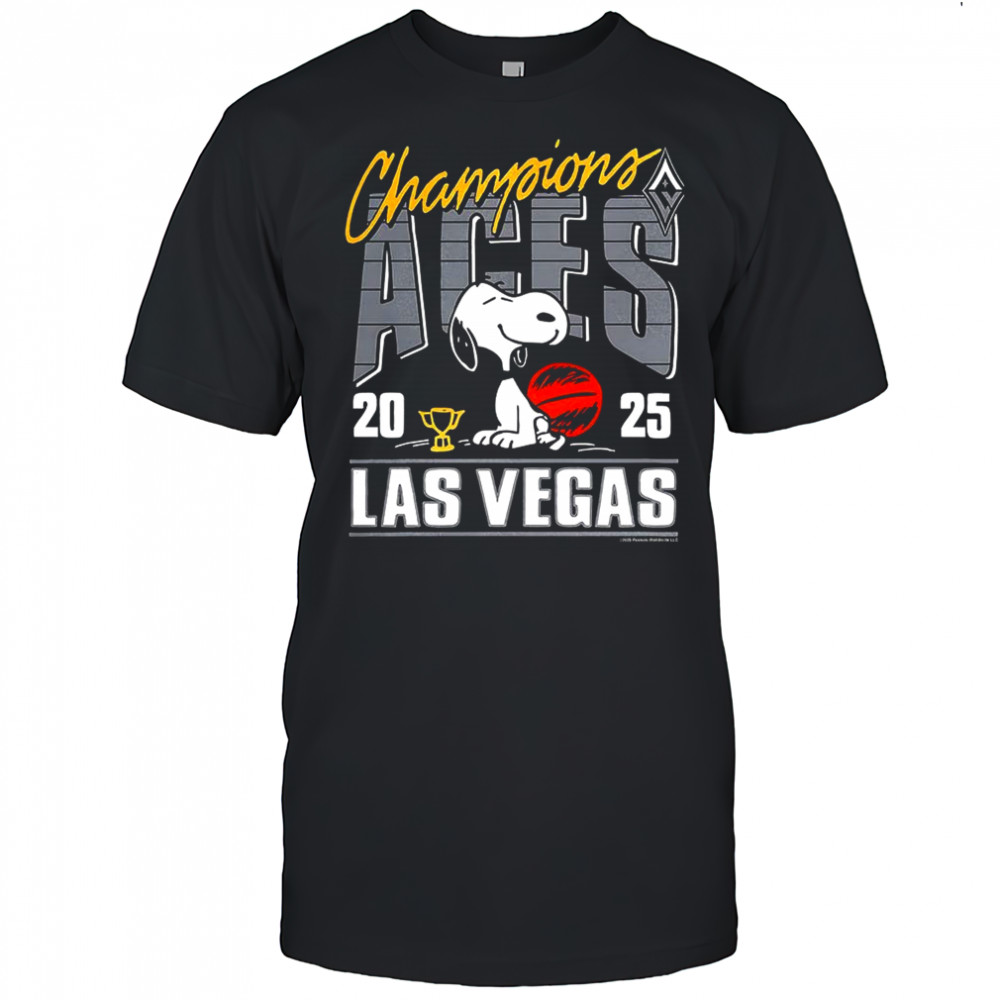 Snoopy X Las Vegas Aces WNBA 2025 Finals Champions shirt