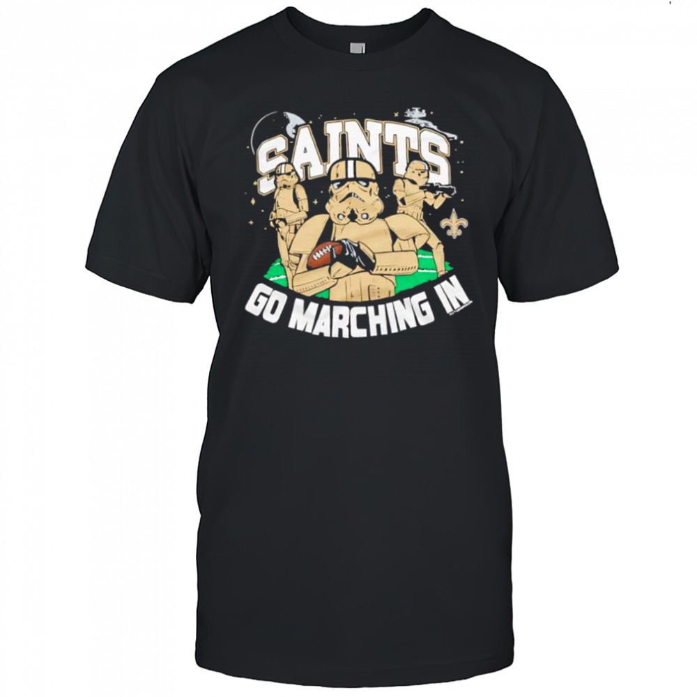 Star Wars x New Orleans Saints Stormtrooper go marching in shirt
