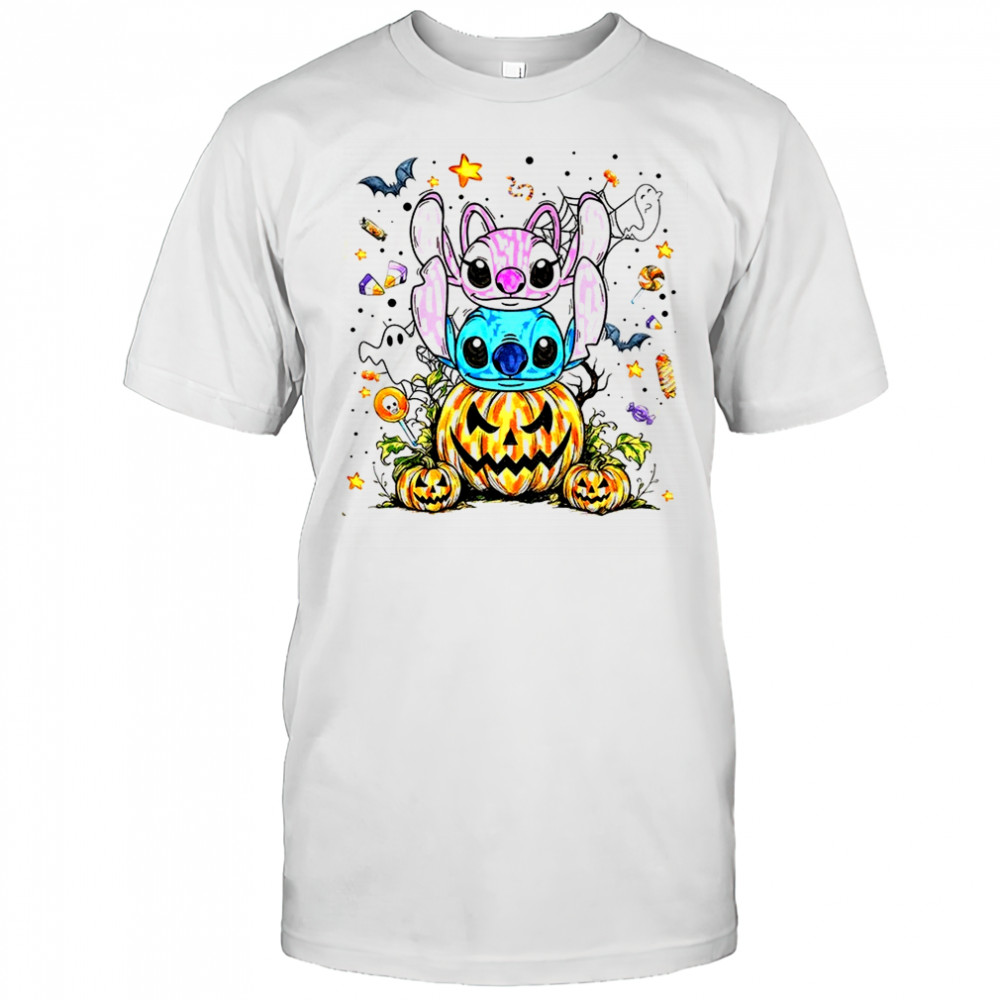 Stitch Pumpkin Spooky Vibes Halloween shirt