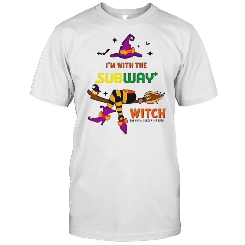 Subway I’m With The Witch She Has Me Under Her Spell Halloween T-Shirt
