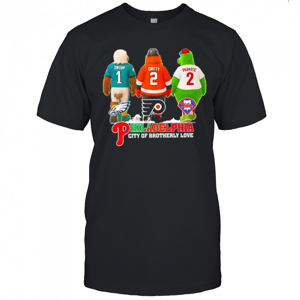 Swoop Eagles x GrittynbFlyers x Phillie Phanatic Phillies Philadelphia city mascots shirt