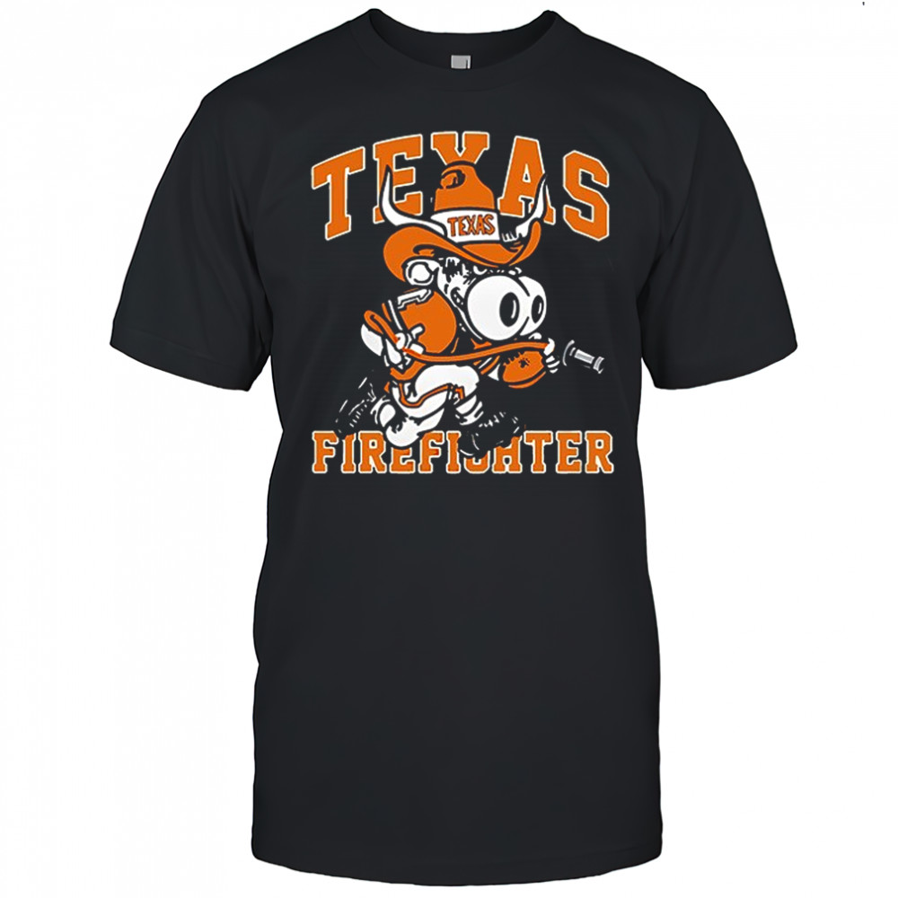 Texas Longhorns x Firefighter Appreciation day mascot logo shirt