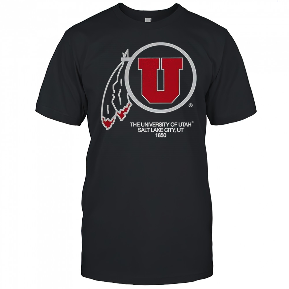 The university of Utah Salt lake city 1850 Utah Utes football logo shirt