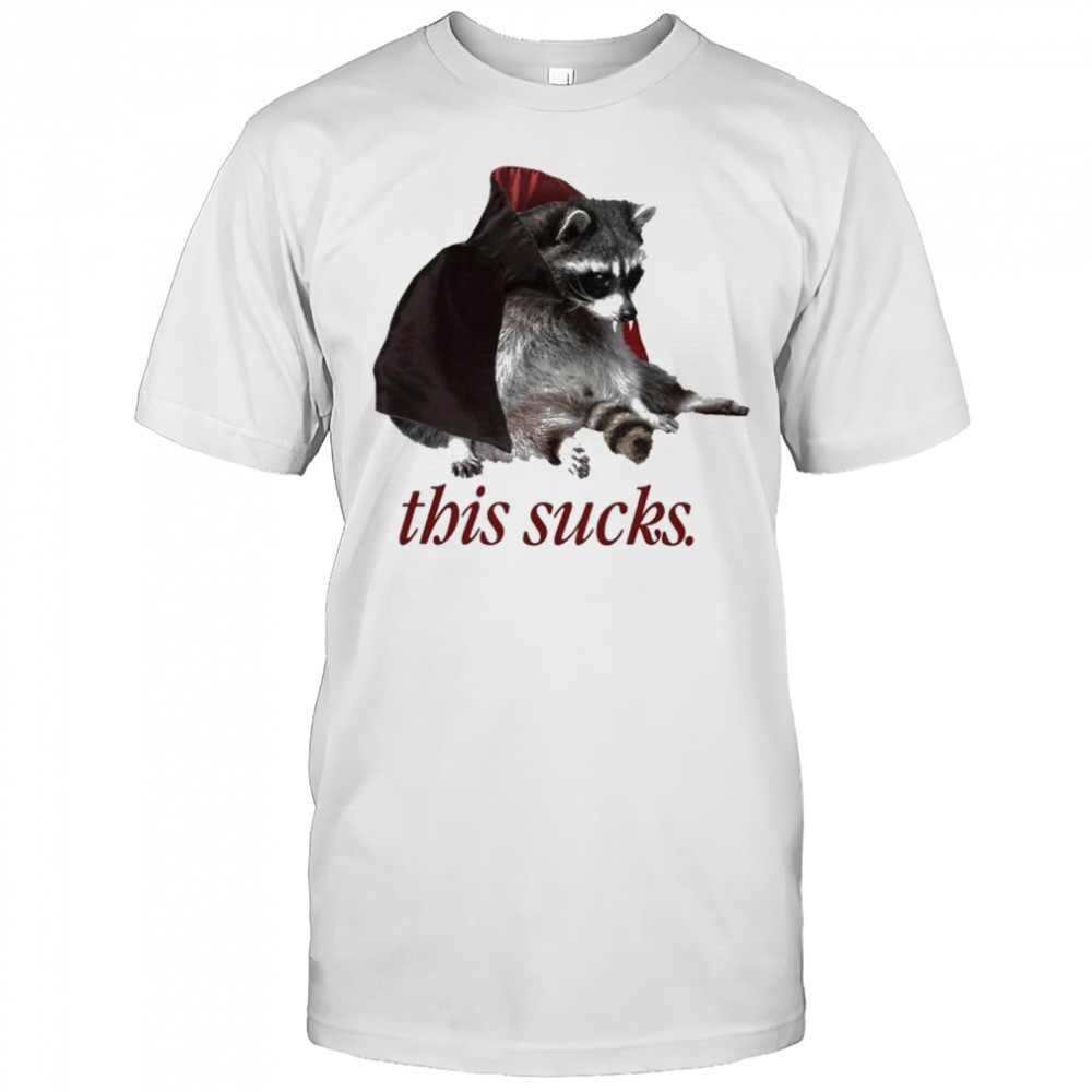 This Sucks Halloween Vampire Raccoon T-shirt