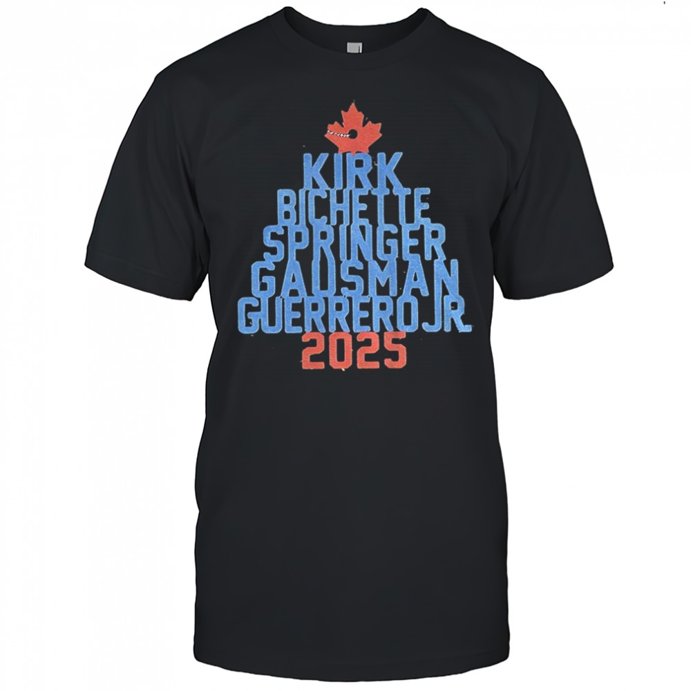 Toronto Blue Jays Kirk Bichette Springer Gausman Guerrero Jr 2025 Christmas tree shirt