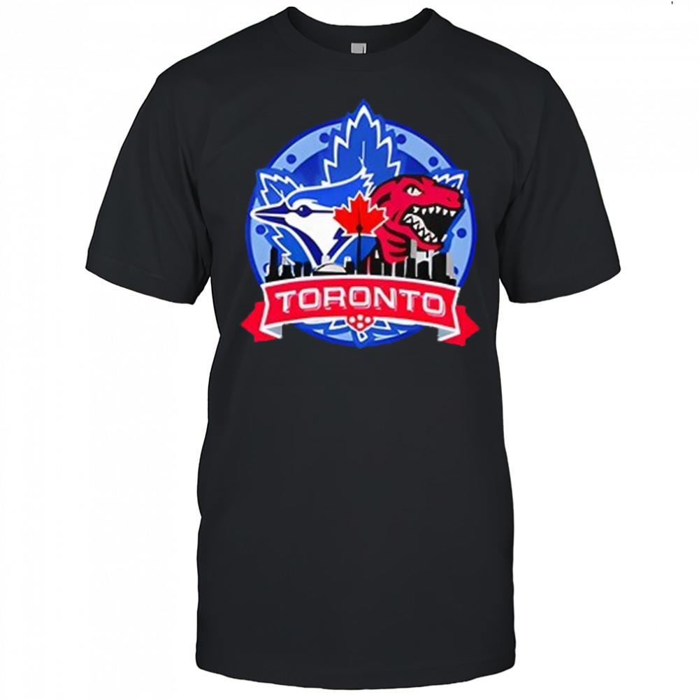 Toronto Raptors x Blue Jays Hybrid Logo shirt
