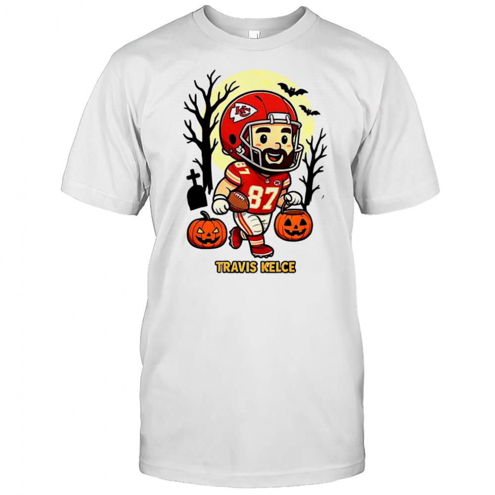 Travis Kelce Kansas City Chiefs football Jack-o’-latern Halloween shirt