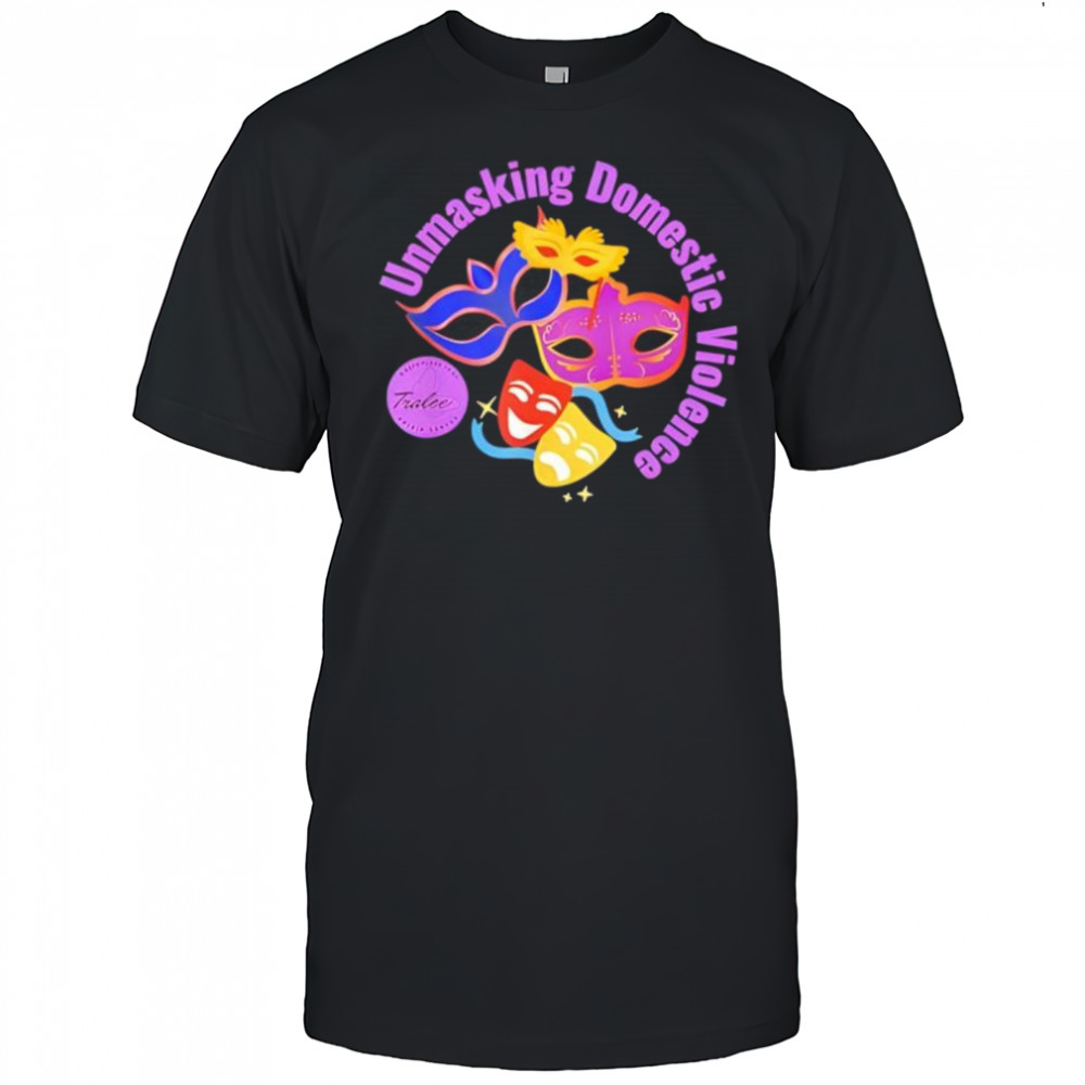 Unmasking domestic violence Halloween 2025 shirt