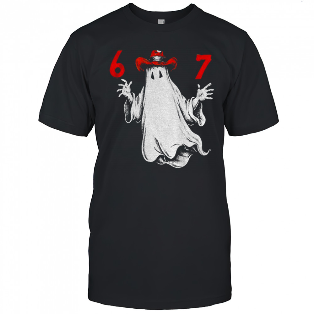 Vintage Halloween 67 Six Seven Spooky Ghost Graphic shirt