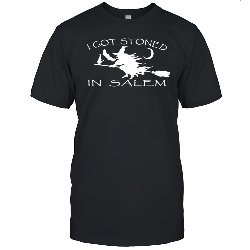 Witch I got Stoned in Salem Silhouette Halloween shirt