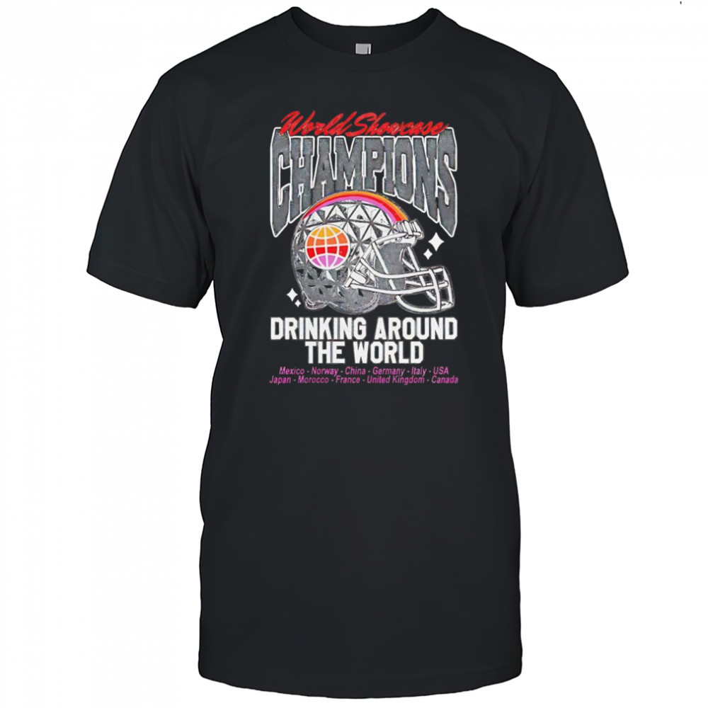 World Showcase Champions Drinking Around the World MVP helmet shirt