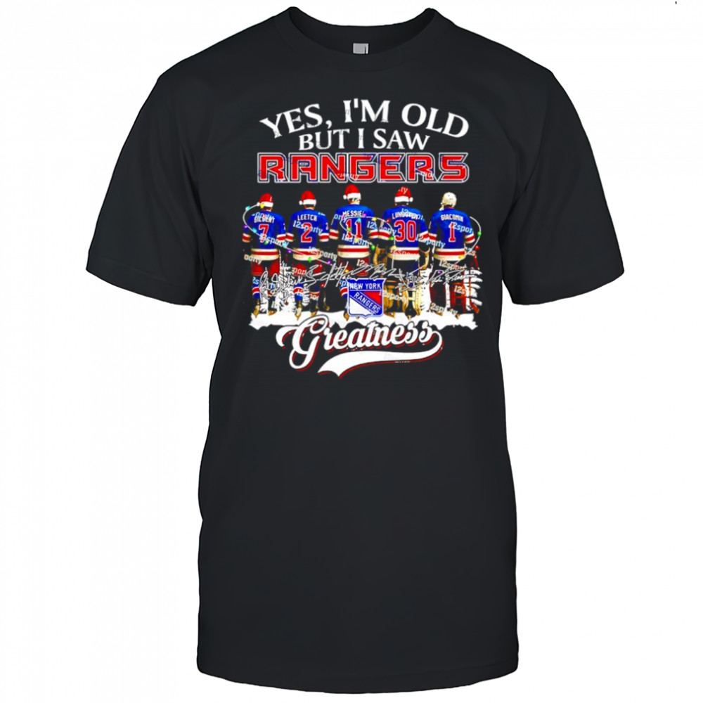 Yes i’m old but i saw New York Rangers greatness legends Christmas signatures shirt