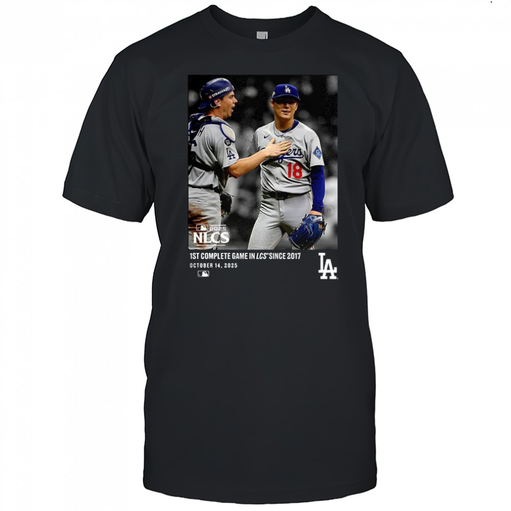 Yoshinobu Yamamoto Los Angeles Dodgers NLCS 1st complete game shirt