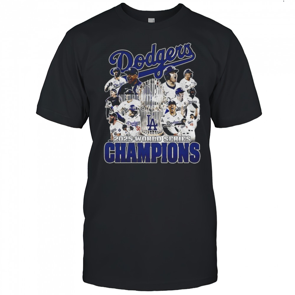 2025 World Series Trophy Los Angeles Dodgers MLB Champions graphic shirt