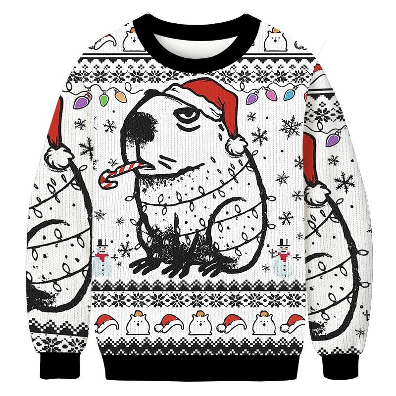 Capybara Smoking Christmas Ugly Sweatshirt