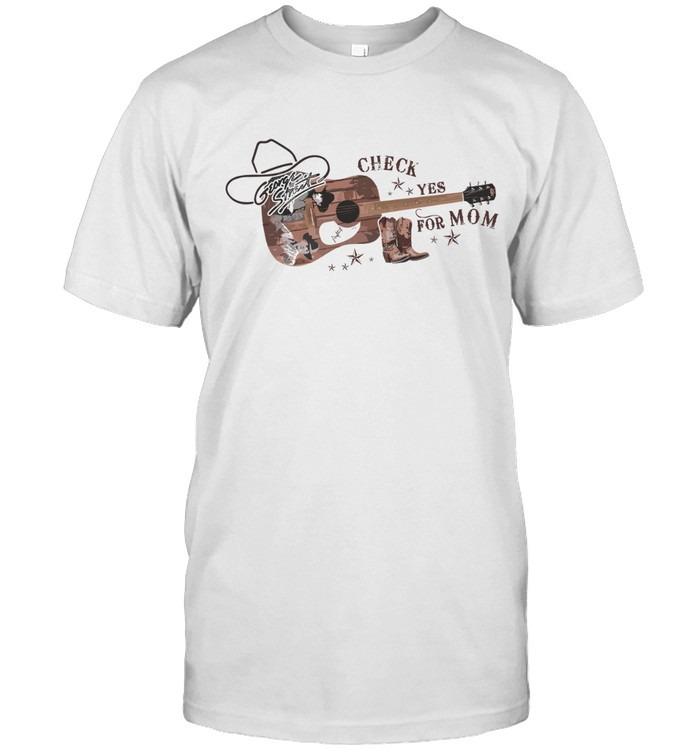 Check Yes Or No For Mom George Strait Country Guitar T-Shirt