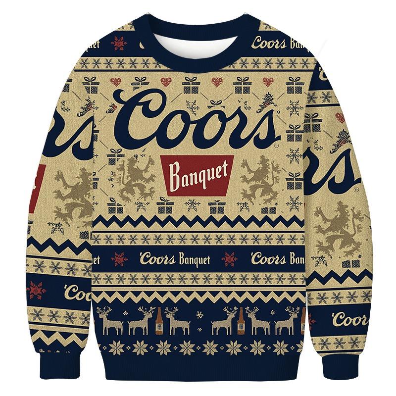 Coors Banquet Snowing Christmas Ugly Sweatshirt
