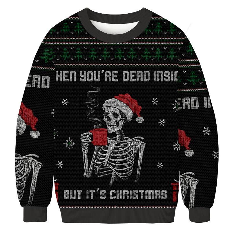 Dead Inside Festive Outside Christmas Ugly Sweatshirt