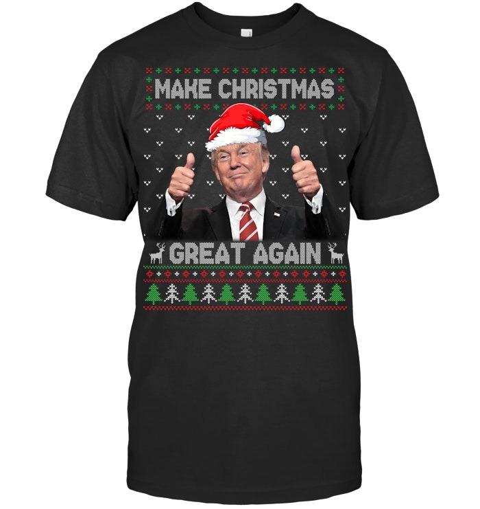 Funny Trump Make Christmas Great Again Ugly Sweater Xmas Sweatshirt